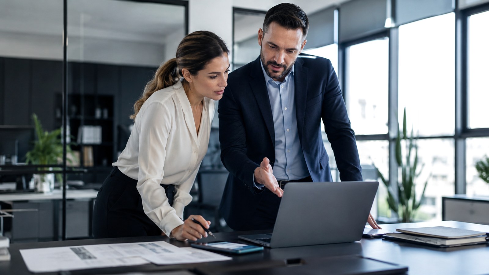Documents et ordinateur en contexte professionnel
